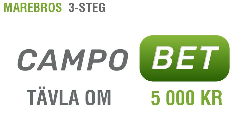 CampoBet - 5 000 kr tävling speltips, tävling, 3-steg, campobet, kampanj