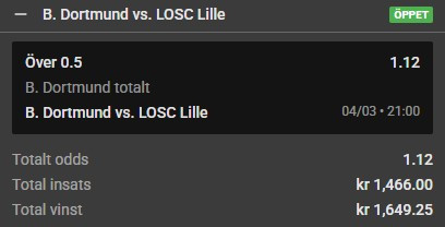 Dortmund vs Lille speltips – odds, analys och förutsättningar inför Champions League. Fokus på Dortmunds offensiv och Lilles defensiva svagheter.