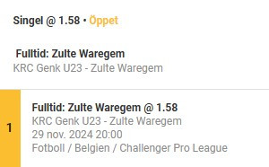 speltips Genk U23 vs Waregem Zulte, Waregem Zulte vinner, matchanalys, betting tips, Genk U23 speltips, Waregem Zulte speltips, dagens speltips, fotboll odds, Genk U23 Waregem Zulte match