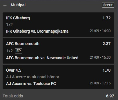 dagens kupong, speltips, odds, betting på fotboll, betinia, premier league