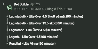 speltips, bet builder, Lille vs Le Havre, odds, bettingtips, fotboll