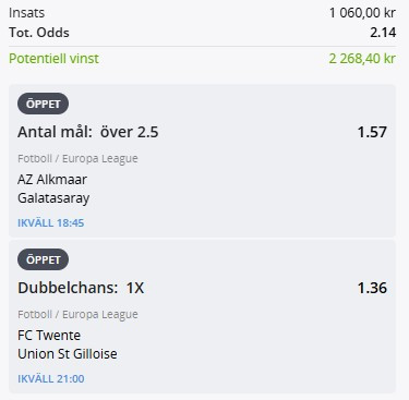 Speltips. odds, betting, betsson, tips